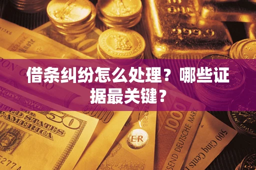 北京借条纠纷怎么处理？哪些证据最关键？