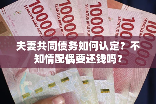 北京夫妻共同债务如何认定？不知情配偶要还钱吗？