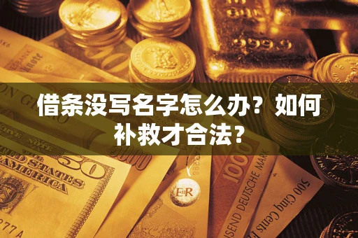 北京借条没写名字怎么办？如何补救才合法？