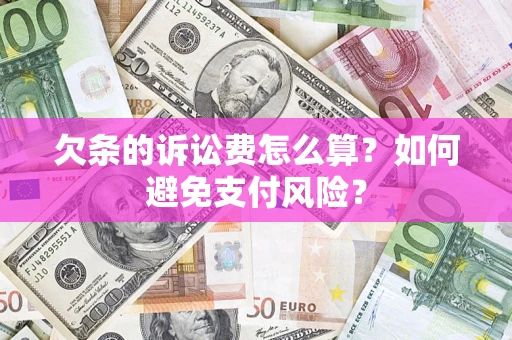 北京欠条的诉讼费怎么算？如何避免支付风险？