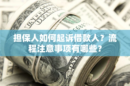 北京担保人如何起诉借款人？流程注意事项有哪些？